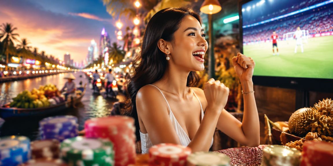 Không khí nhộn nhịp ban đêm tại vùng Mekong với biển hiệu neon và hoạt động giải trí trực tuyến
