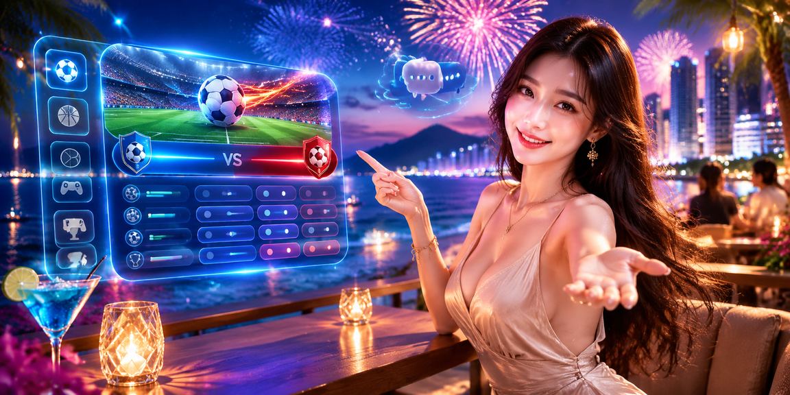 Người chơi xem tỷ lệ kèo trực tuyến tại bãi biển Nha Trang buổi tối sôi động